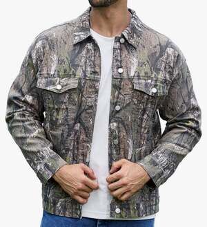 Camo Jackets for Men Trucker Unlined Camouflage Jacket Size Large